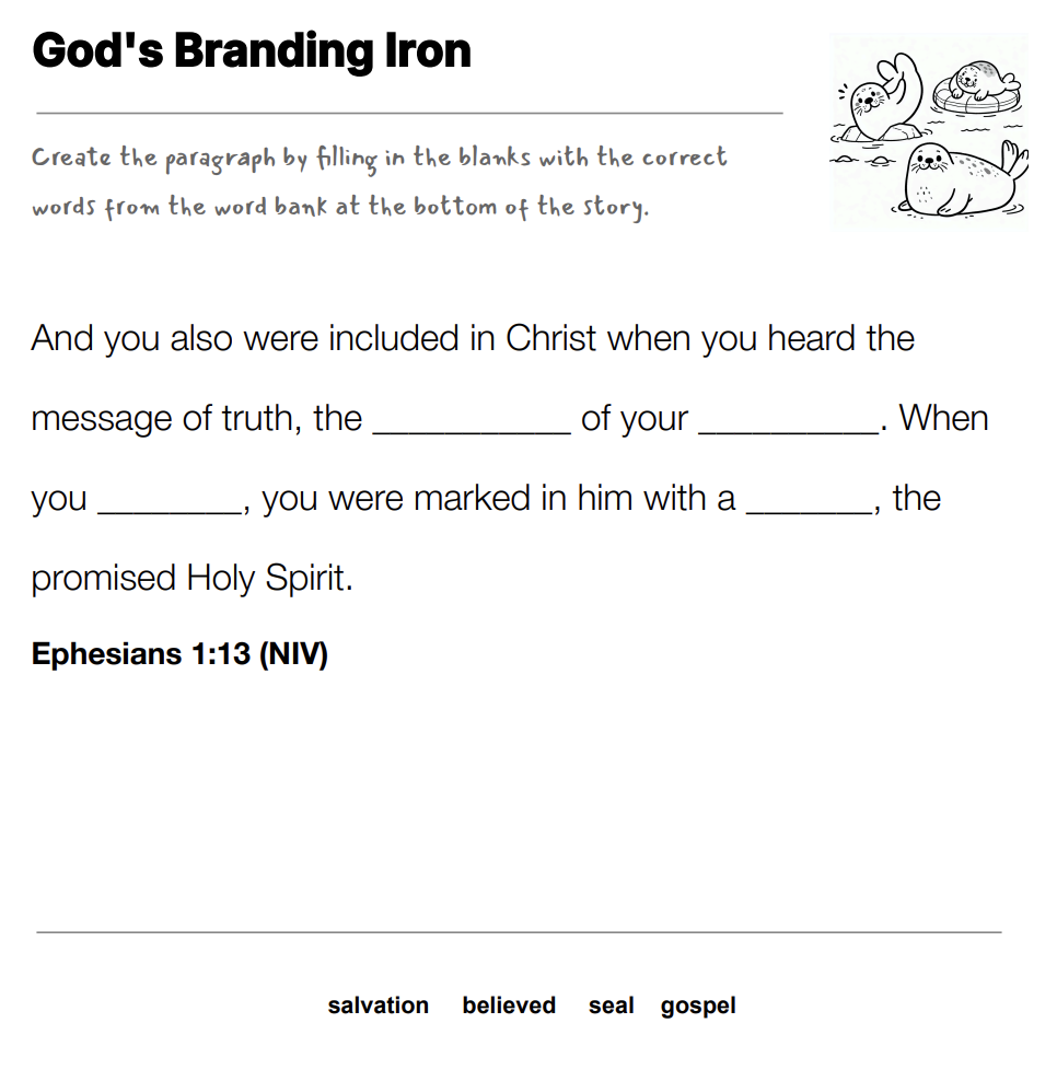 God's Branding Iron fill-in-the-blank